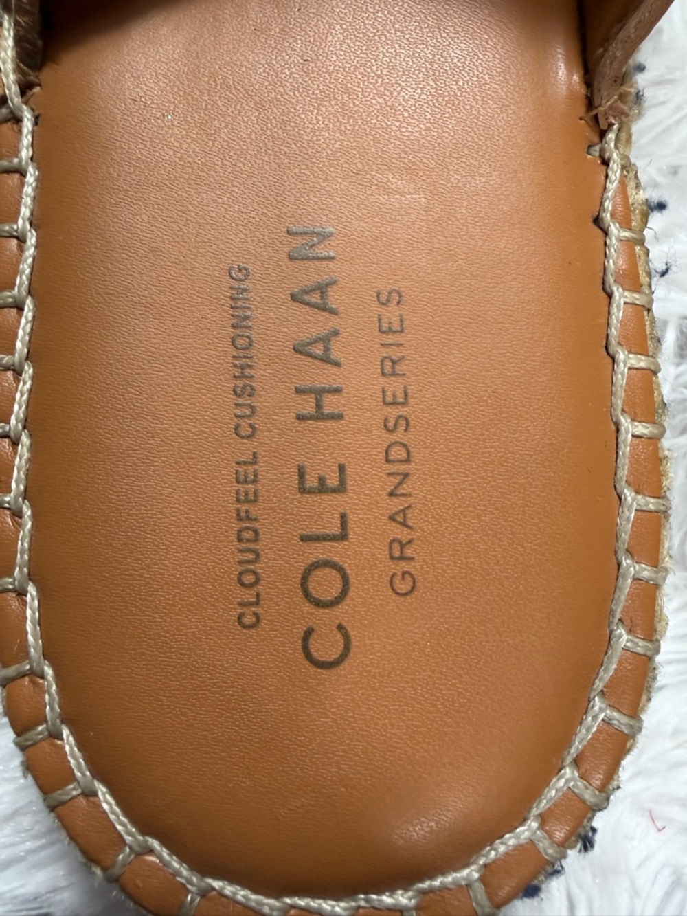 Cole Haan Tan Leather Double-Strap Slide Sandals - Picture 6 of 8